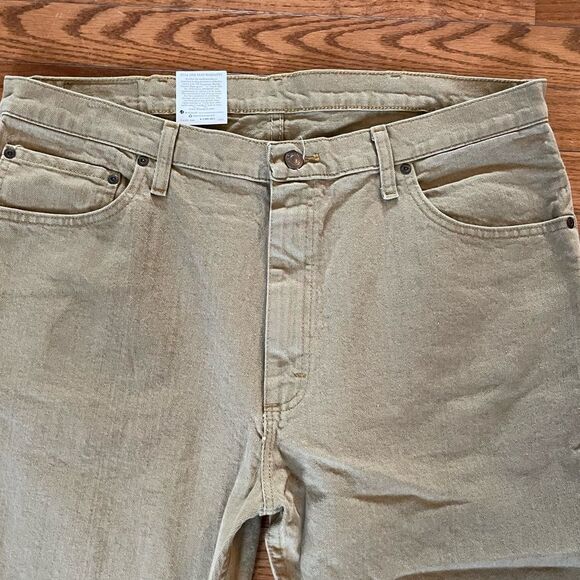 BEIGE WRANGLER STRAIGHT LEG REGULAR FIT ADVANCED COMFORT JEANS 38 X 32 - Picture 3 of 6